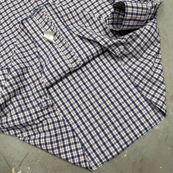 Proper Cloth Performance Dress Shirt Check Stretch Long Sleeve 41 16 Large - Picture 6 of 8